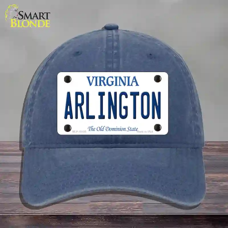 HAT11-MLP-10108 Arlington Virginia Novelty License Plate Hat, Unconstructed Cotton - Navy