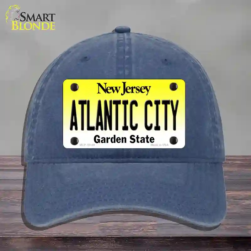 HAT11-MLP-10149 Atlantic City   Jersey Novelty License Plate Hat, Unconstructed Cotton - Navy