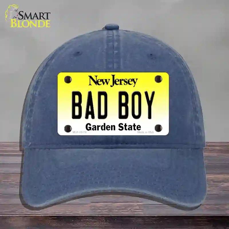HAT11-MLP-10178 Bad Boy   Jersey Novelty License Plate Hat, Unconstructed Cotton - Navy