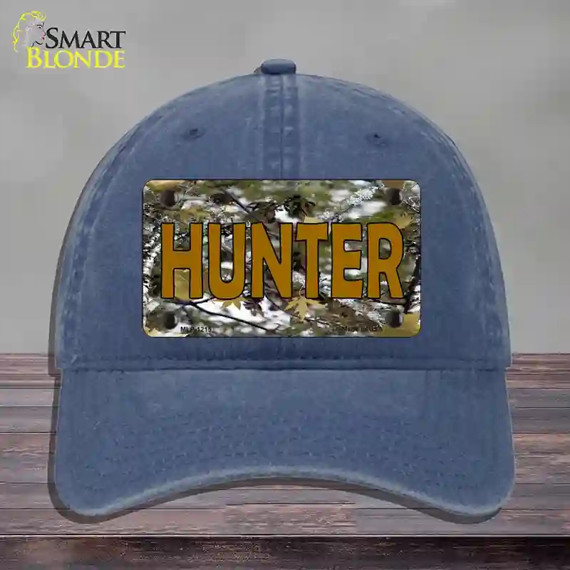 HAT11-MLP-1215 Hunter Camouflage Novelty License Plate Hat, Unconstructed Cotton - Navy