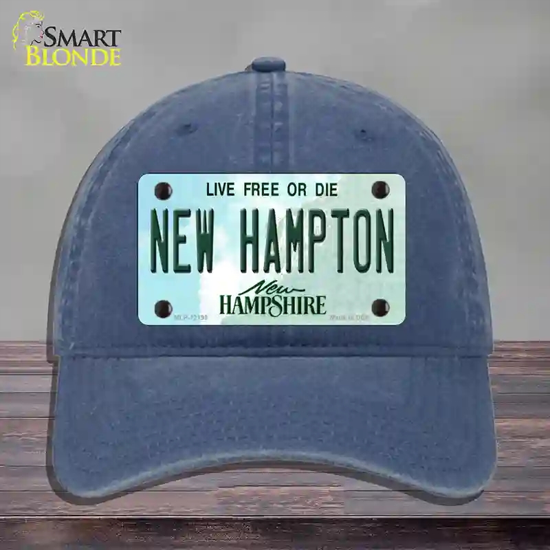 HAT11-MLP-12195   Hampton   Hampshire Novelty License Plate Hat, Unconstructed Cotton - Navy