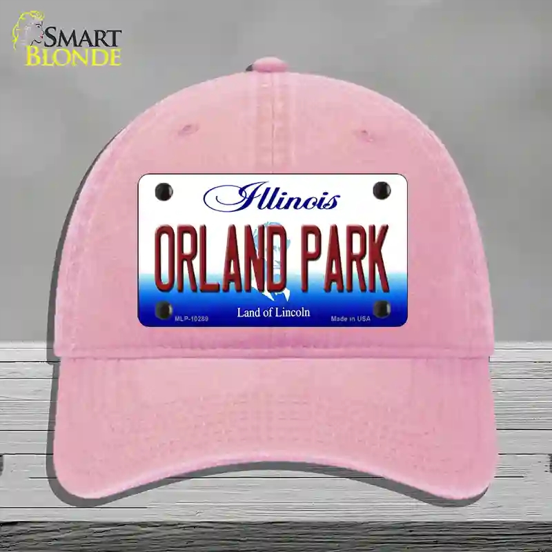 HAT12-MLP-10289 Orland Park Illinois Novelty License Plate Hat, Unconstructed Cotton - Pink