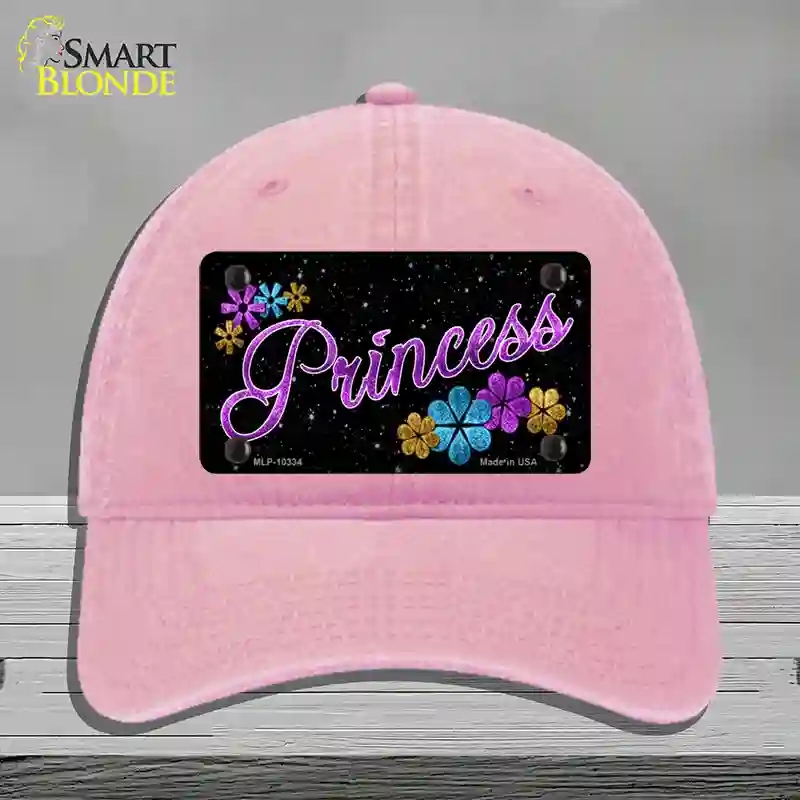 HAT12-MLP-10334 Princess Glitter Novelty License Plate Hat, Unconstructed Cotton - Pink