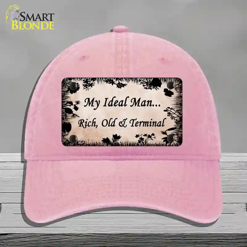 HAT12-MLP-1227 Rich Old & Terminal Novelty License Plate Hat, Unconstructed Cotton - Pink