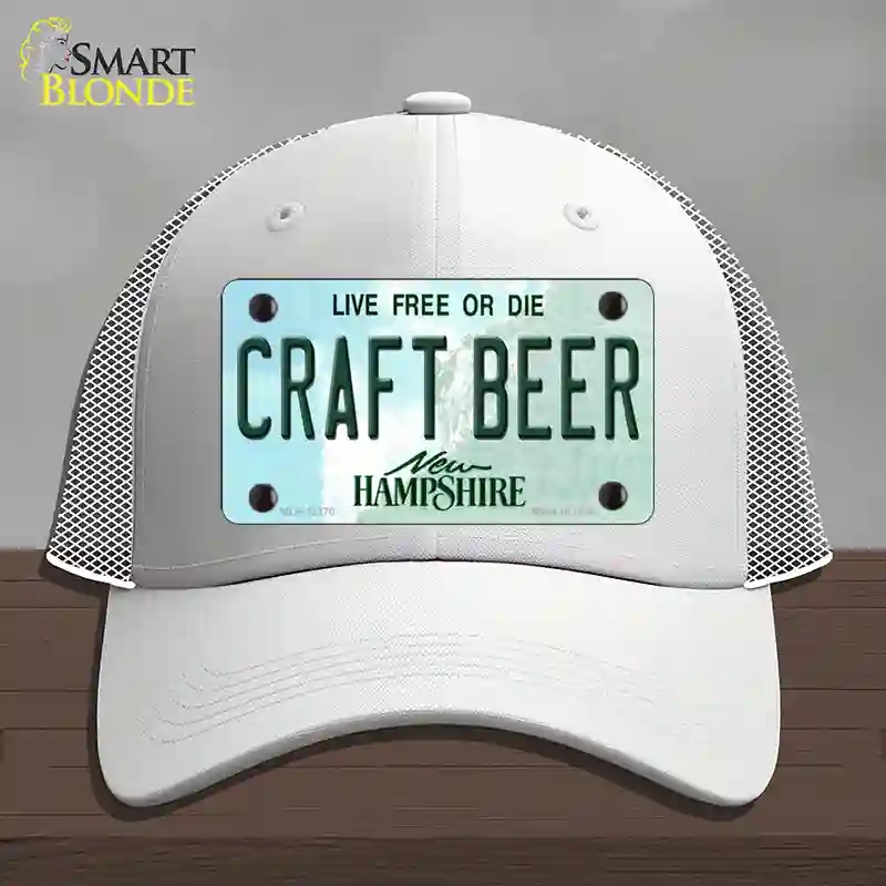 HAT19-MLP-12170 Craft Beer   Hampshire Novelty License Plate Hat, Mesh - White