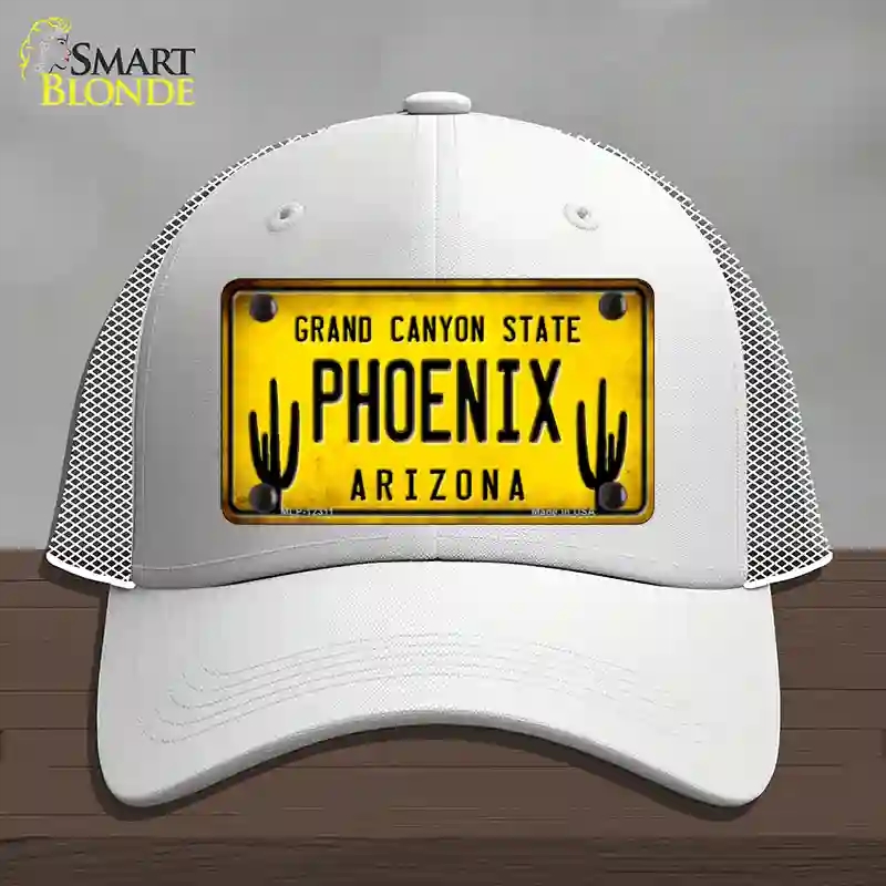 HAT19-MLP-12311 Arizona Phoenix Novelty License Plate Hat, Mesh - White