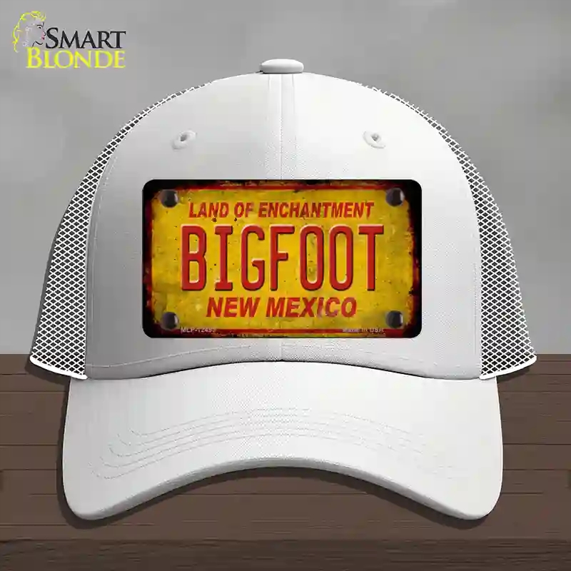 HAT19-MLP-12495 Bigfoot   Mexico Novelty License Plate Hat, Mesh - White