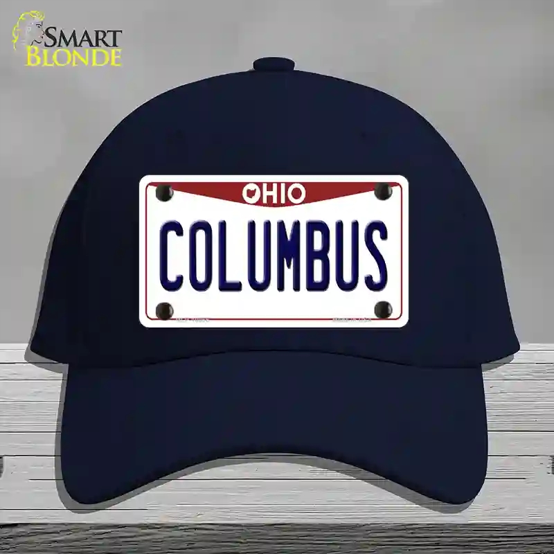 HAT20-MLP-10066 Columbus Ohio Novelty License Plate Hat, Cotton - Navy