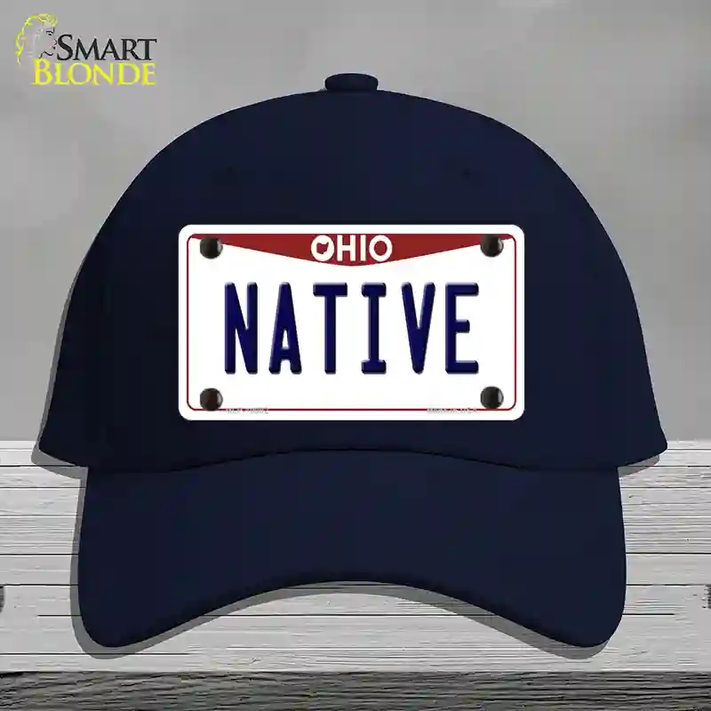 HAT20-MLP-10092 Native Ohio Novelty License Plate Hat, Cotton - Navy