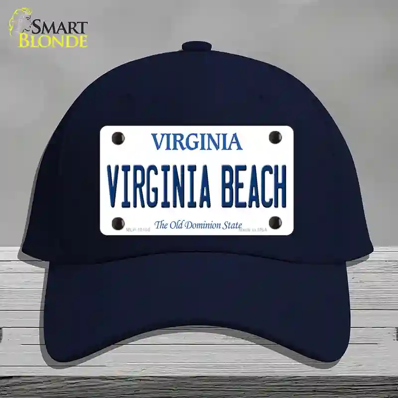 HAT20-MLP-10105 Virginia Beach Novelty License Plate Hat, Cotton - Navy