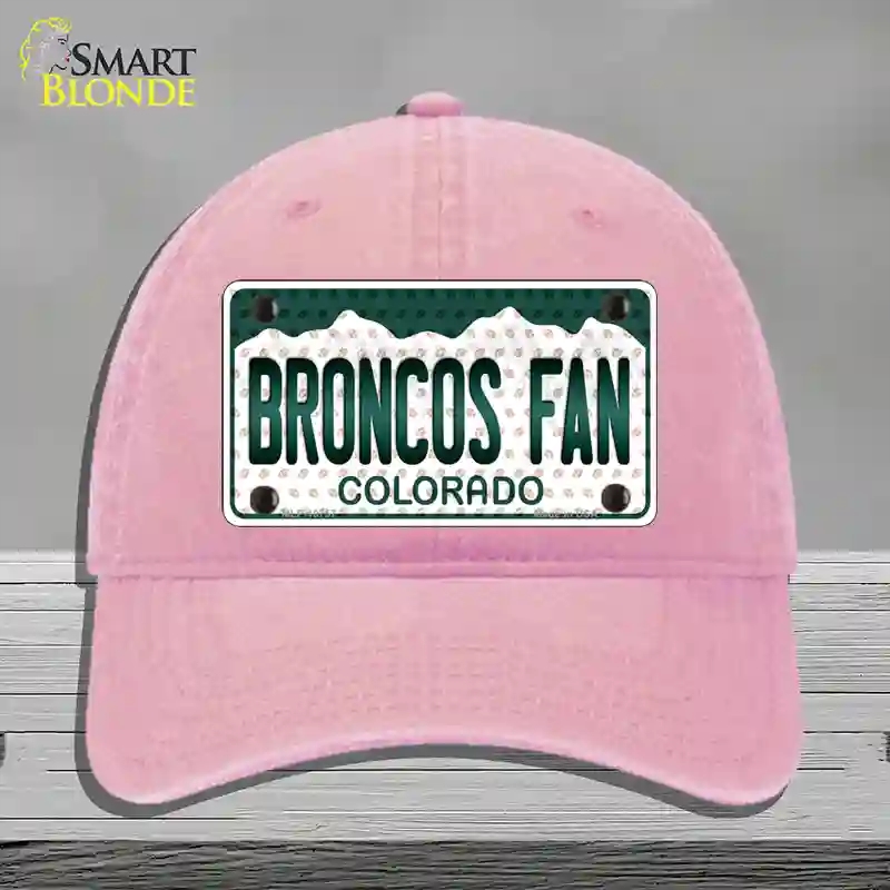 HAT12-MLP-10757 Broncos Fan Colorado Novelty License Plate Hat, Unconstructed Cotton - Pink