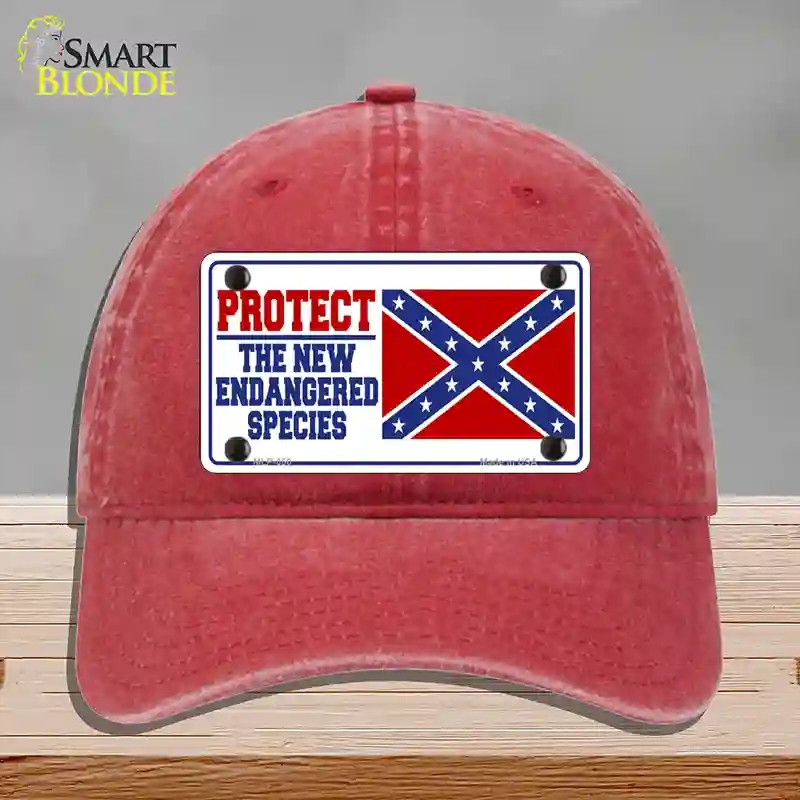 HAT13-MLP-050   Endangered Species Novelty License Plate Hat, Unconstructed Cotton - Red