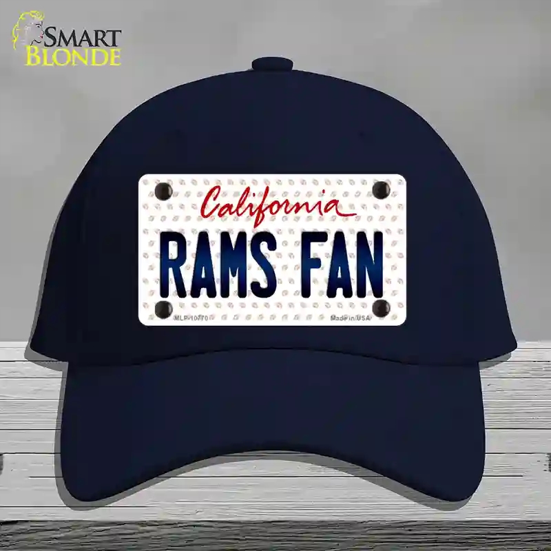 HAT20-MLP-10770 Rams Fan California Novelty License Plate Hat, Cotton - Navy
