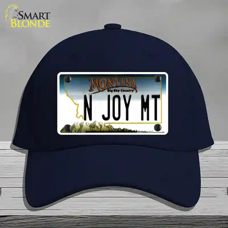 HAT20-MLP-11087 N Joy MT Montana State Novelty License Plate Hat, Cotton - Navy