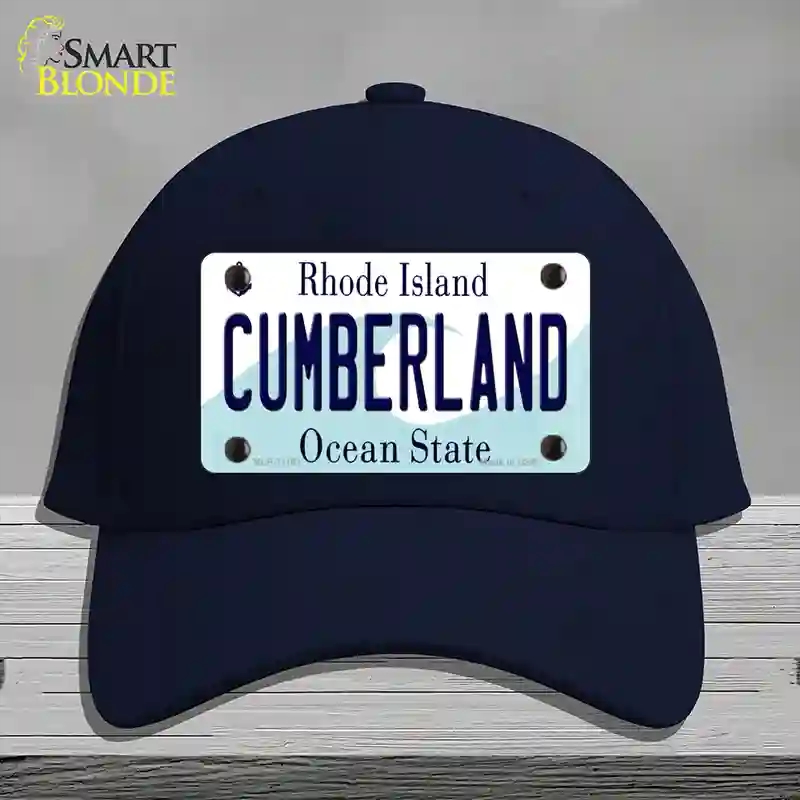 HAT20-MLP-11191 Cumberland Rhode Island State Novelty License Plate Hat, Cotton - Navy