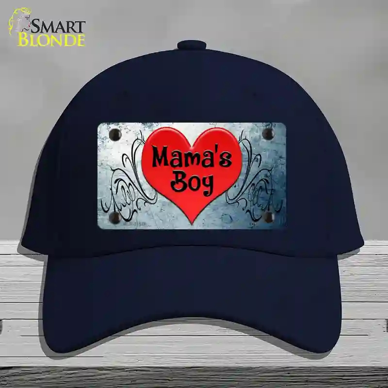 HAT20-MLP-11538 Mamas Boy Novelty License Plate Hat, Cotton - Navy