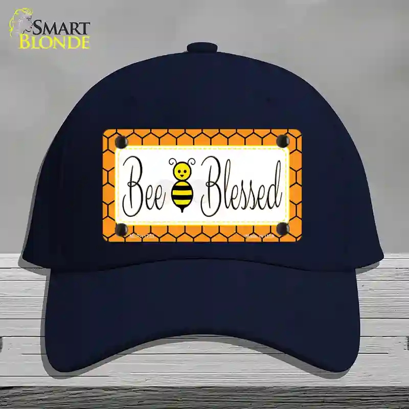 HAT20-MLP-11723 Bee Blessed Simple Novelty License Plate Hat, Cotton - Navy