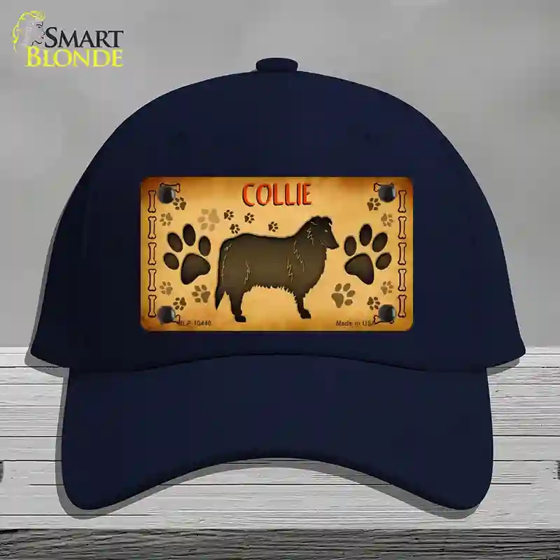 HAT20-MLP-10440 Collie Novelty License Plate Hat, Cotton - Navy