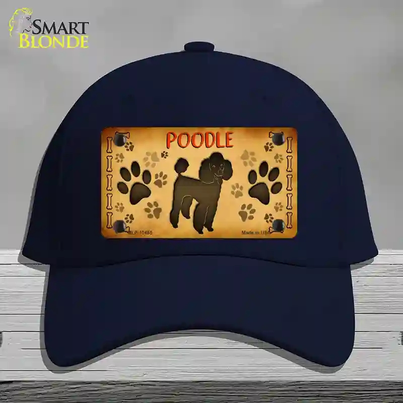 HAT20-MLP-10455 Poodle Novelty License Plate Hat, Cotton - Navy