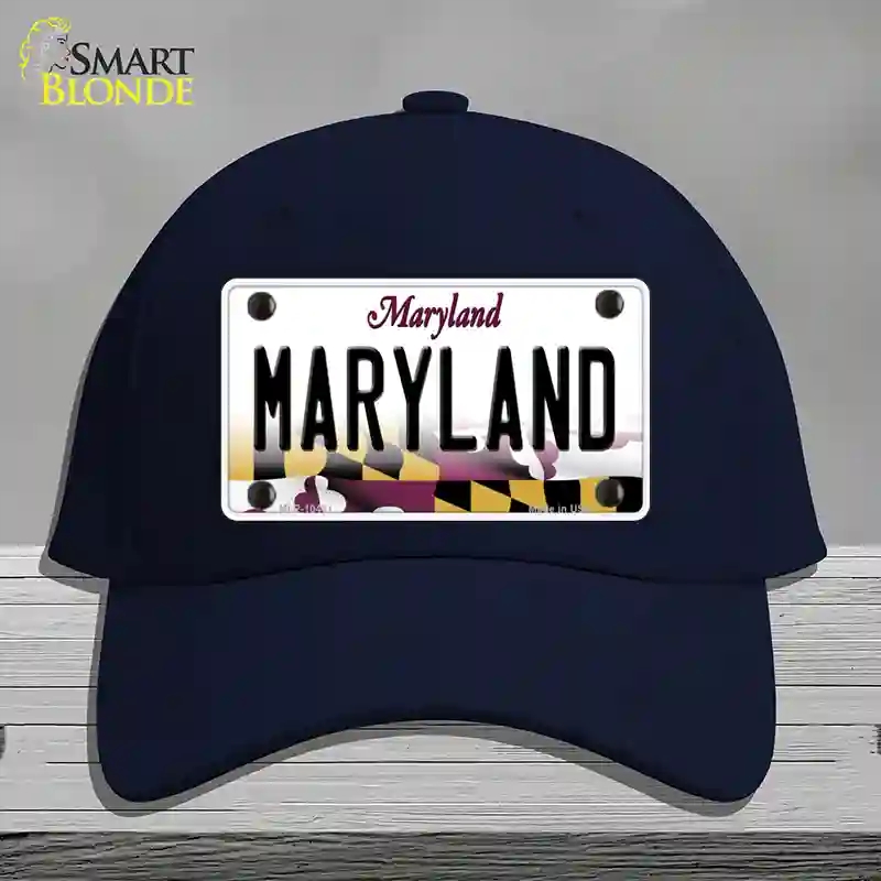HAT20-MLP-10461 Maryland State MD Novelty License Plate Hat, Cotton - Navy