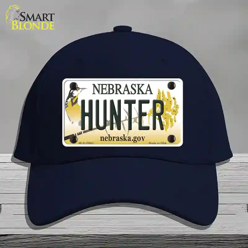 HAT20-MLP-10602 Hunter Nebraska Novelty License Plate Hat, Cotton - Navy