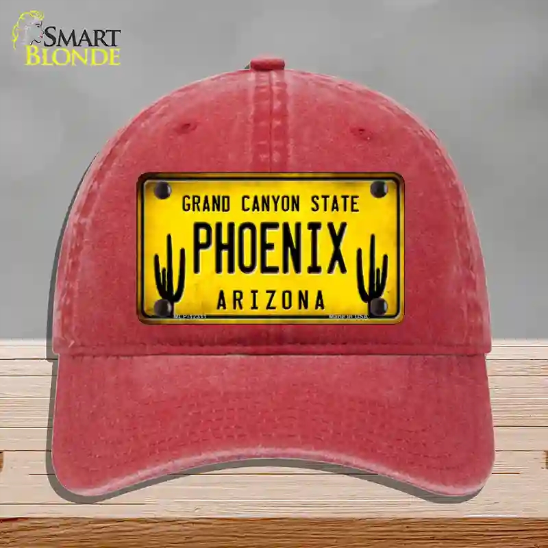 HAT13-MLP-12311 Arizona Phoenix Novelty License Plate Hat, Unconstructed Cotton - Red