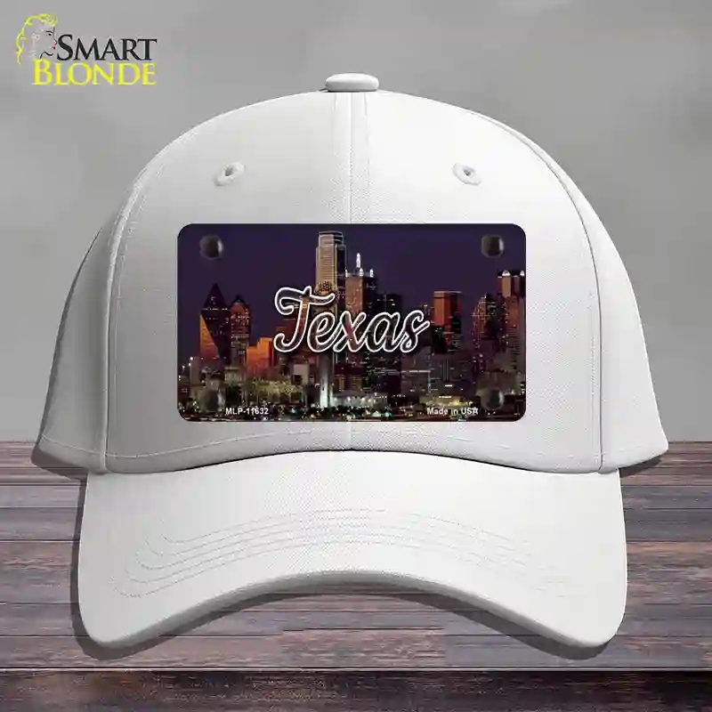 HAT21-MLP-11632 Texas City Lights Novelty License Plate Hat, Cotton - White