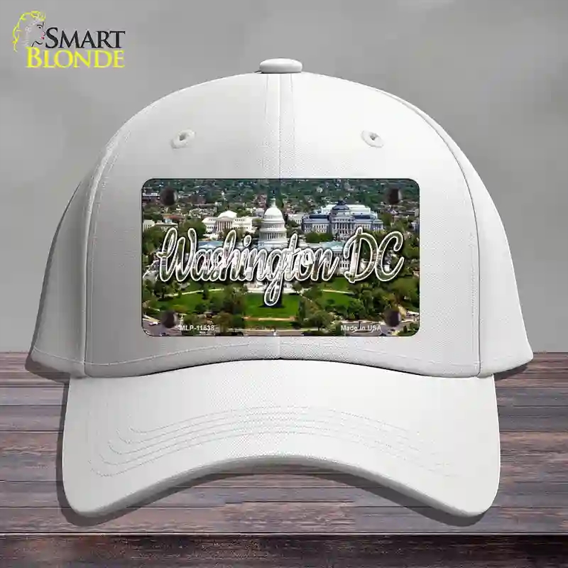 HAT21-MLP-11638 Washington DC White House State Novelty License Plate Hat, Cotton - White