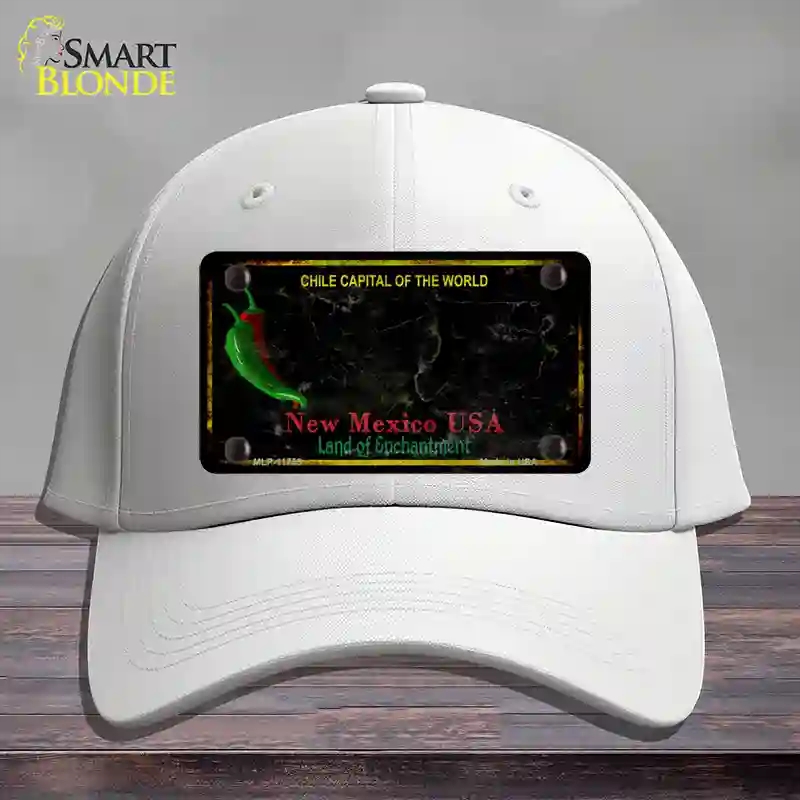 HAT21-MLP-11755   Mexico Black Blank Rusty State Novelty License Plate Hat, Cotton - White