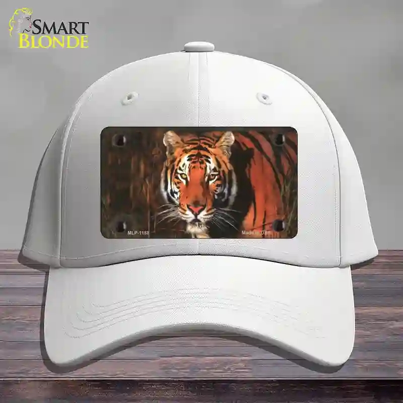 HAT21-MLP-1188 Tiger Novelty License Plate Hat, Cotton - White