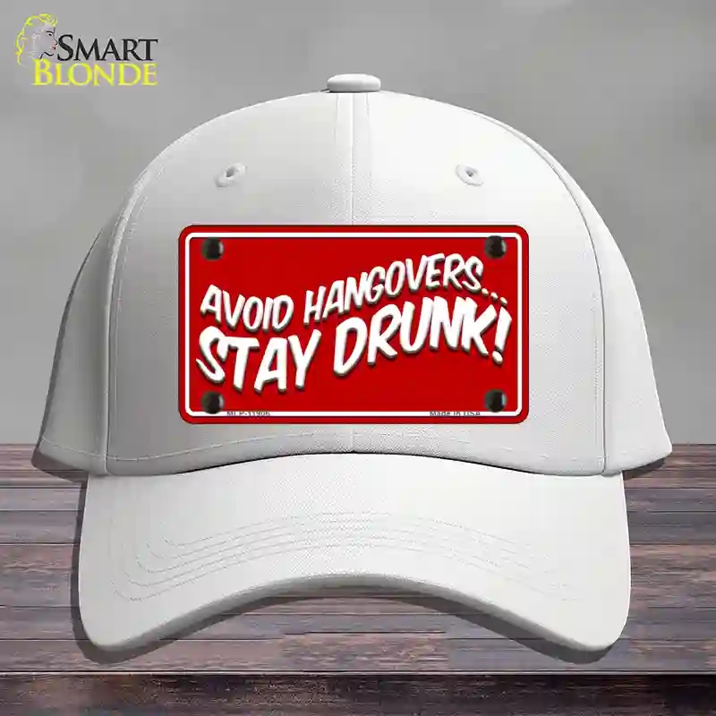 HAT21-MLP-11906 Avoid Hangovers Novelty License Plate Hat, Cotton - White