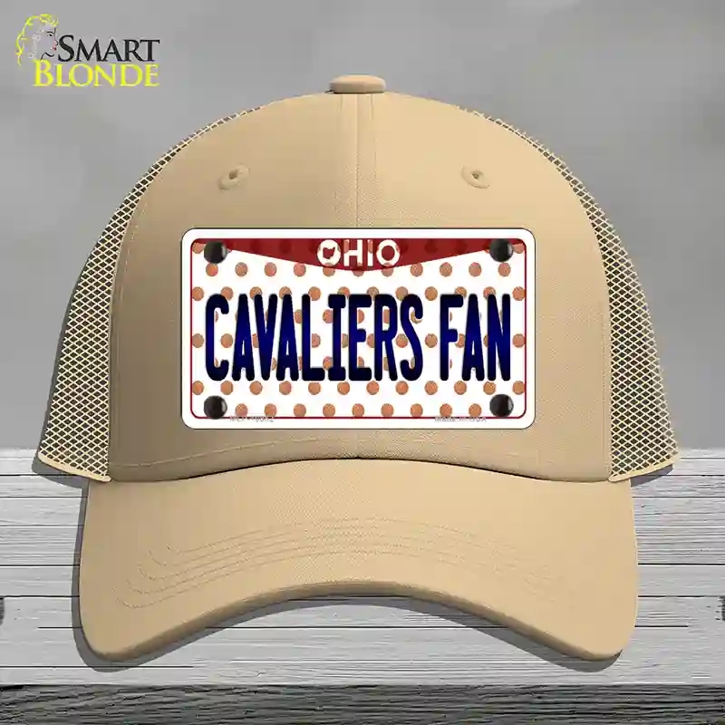HAT15-MLP-10852 Cavaliers Fan Ohio Novelty License Plate Hat, Mesh - Khaki