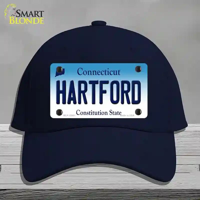 HAT20-MLP-10891 Hartford Connecticut Novelty License Plate Hat, Cotton - Navy