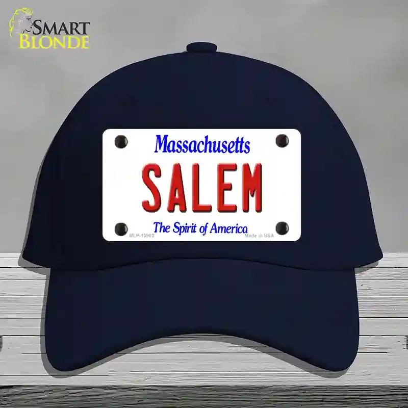 HAT20-MLP-10983 Salem Massachusetts Novelty License Plate Hat, Cotton - Navy
