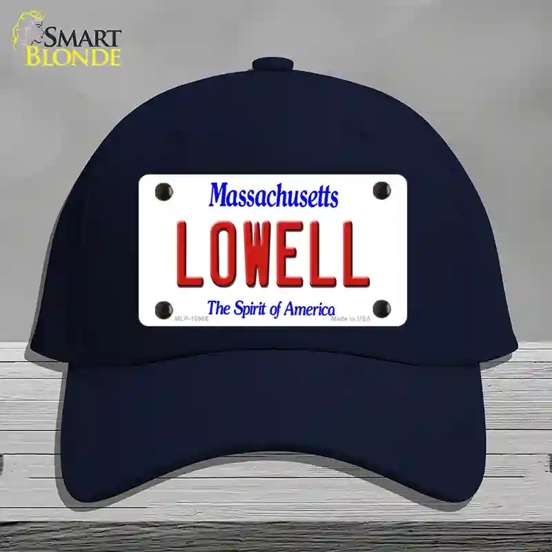 HAT20-MLP-10986 Lowell Massachusetts Novelty License Plate Hat, Cotton - Navy
