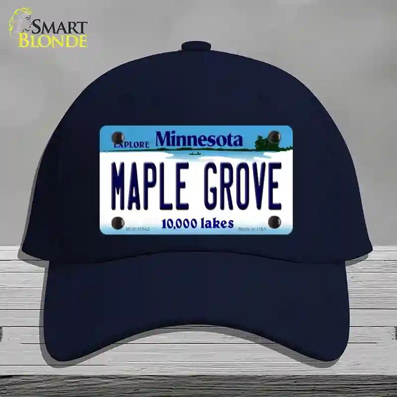 HAT20-MLP-11042 Maple Grove Minnesota State Novelty License Plate Hat, Cotton - Navy