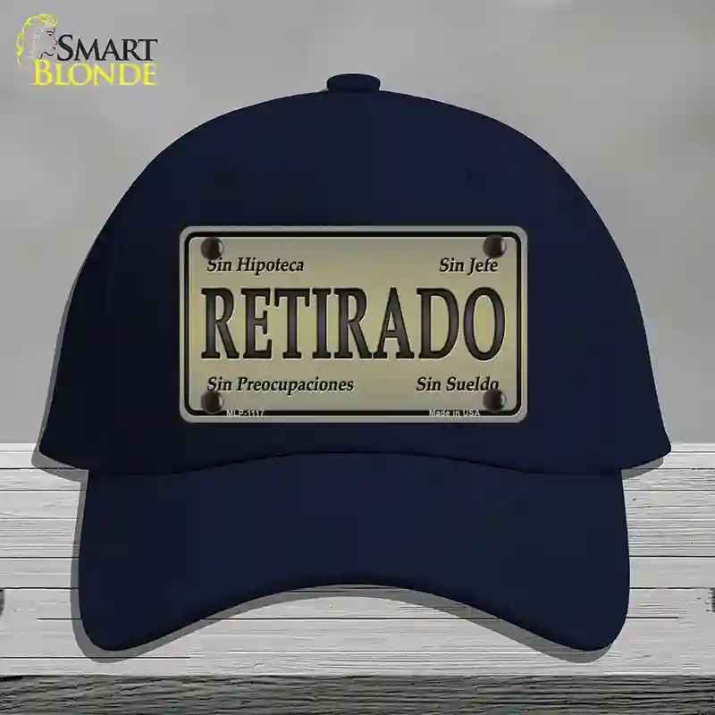 HAT20-MLP-1117 Retirado Novelty License Plate Hat, Cotton - Navy