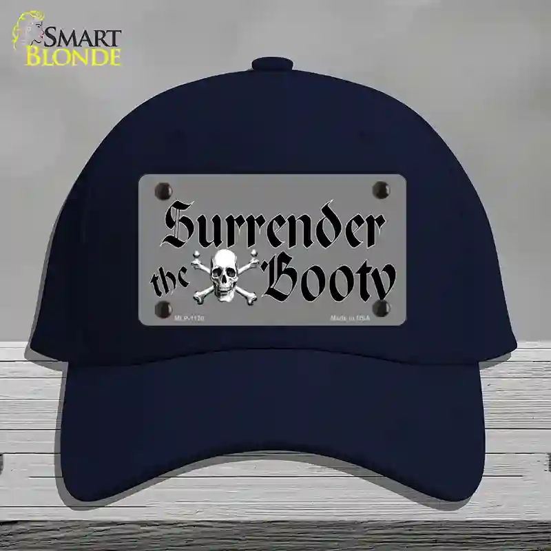 HAT20-MLP-1120 Surrender the Booty Novelty License Plate Hat, Cotton - Navy