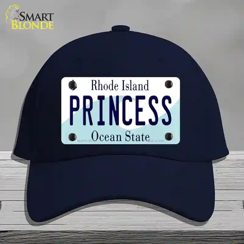 HAT20-MLP-11212 Princess Rhode Island State Novelty License Plate Hat, Cotton - Navy