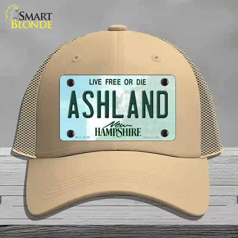 HAT15-MLP-12199 Ashland   Hampshire Novelty License Plate Hat, Mesh - Khaki