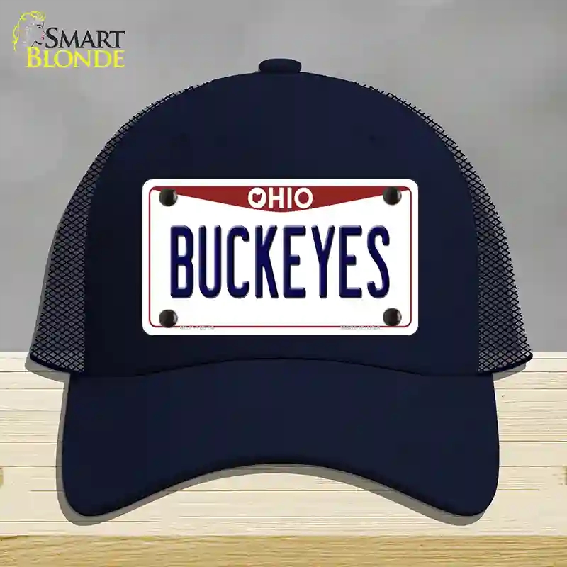 HAT16-MLP-10074 Buckeyes Ohio Novelty License Plate Hat, Mesh - Navy