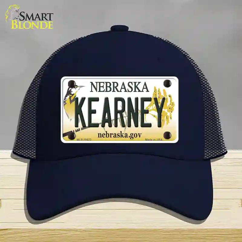 HAT16-MLP-10572 Kearney Nebraska Novelty License Plate Hat, Mesh - Navy