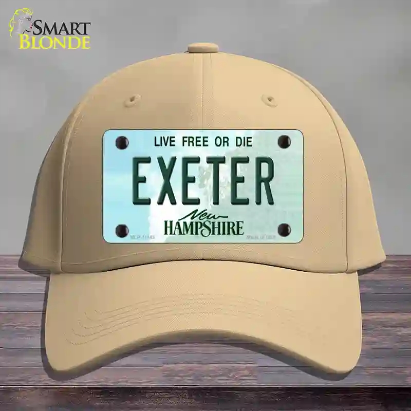 HAT22-MLP-11143 Exeter   Hampshire State Novelty License Plate Hat, Cotton - Khaki