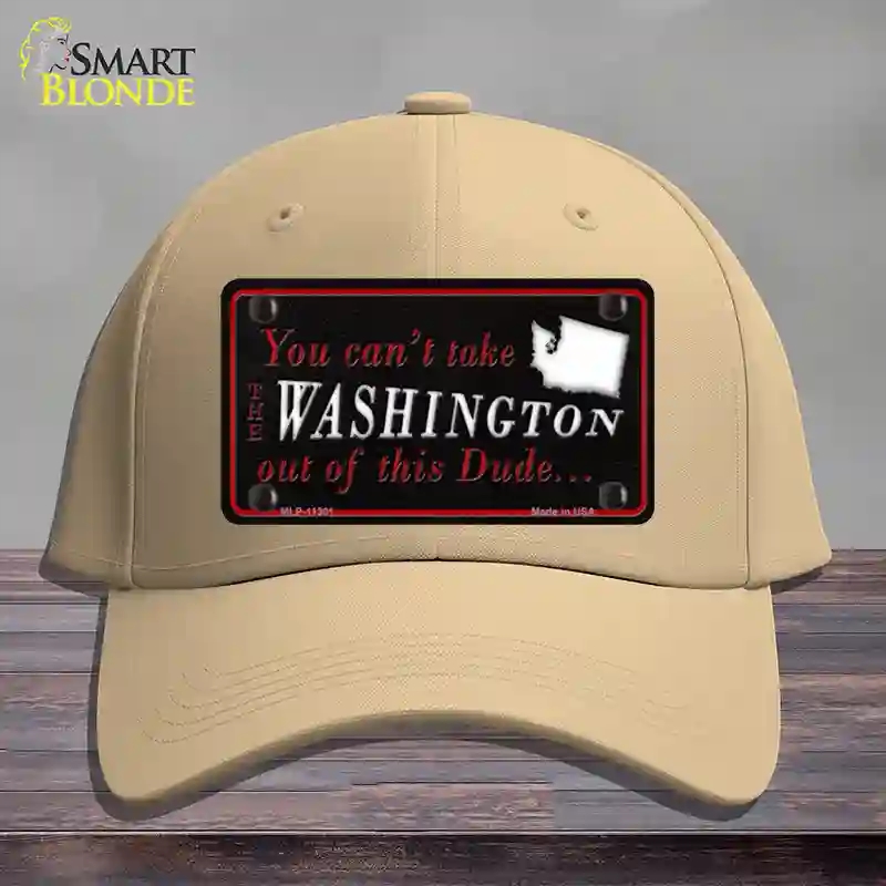 HAT22-MLP-11301 Washington Dude Novelty License Plate Hat, Cotton - Khaki