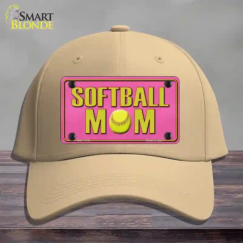 HAT22-MLP-1172 Softball Mom Novelty License Plate Hat, Cotton - Khaki