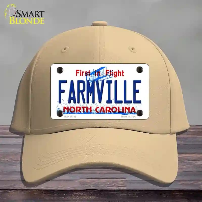 HAT22MLP11746 Farmville North Carolina State Novelty License Plate Hat44 Cotton  Khaki