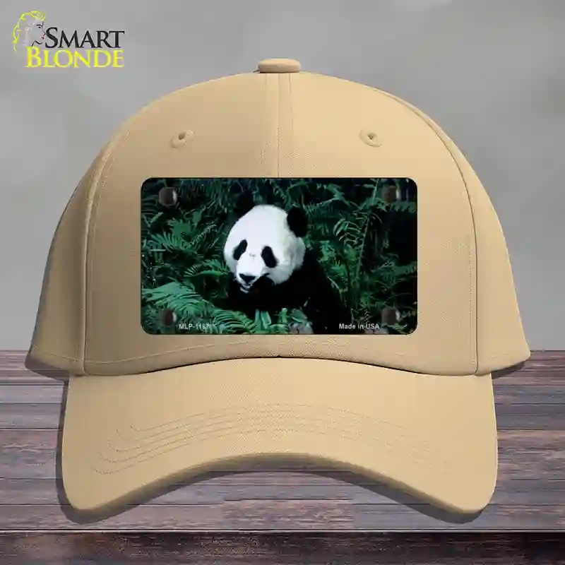 HAT22-MLP-1187 Panda Bear Novelty License Plate Hat, Cotton - Khaki