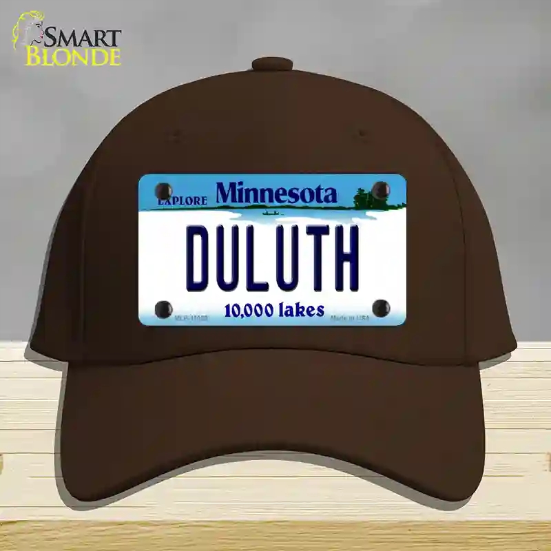 HAT24-MLP-11039 Duluth Minnesota State Novelty License Plate Hat, Cotton - Dark Brown