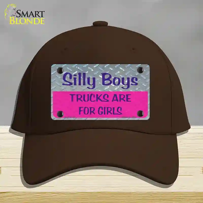 HAT24-MLP-1134 Silly Boys Novelty License Plate Hat, Cotton - Dark Brown
