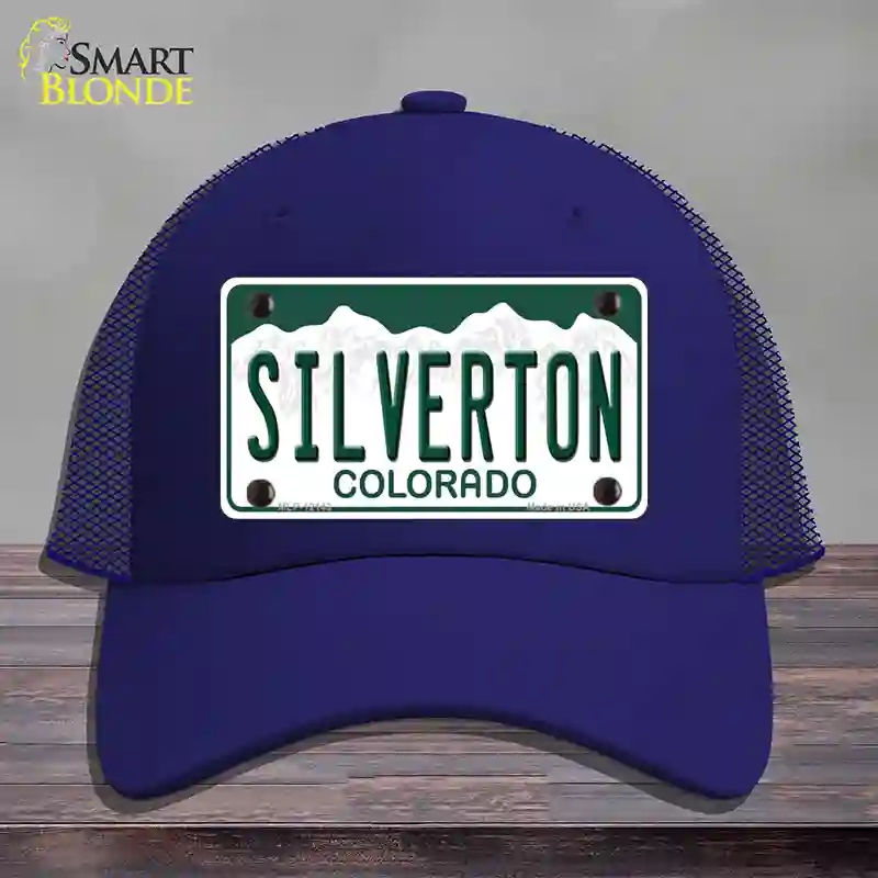 HAT18-MLP-12143 Silverton Colorado Novelty License Plate Hat, Mesh - Royal Blue